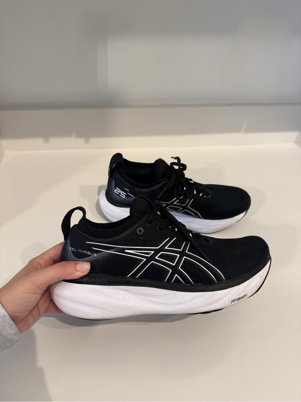 Asics Black & White Kids' Foam-Boost Sneakers